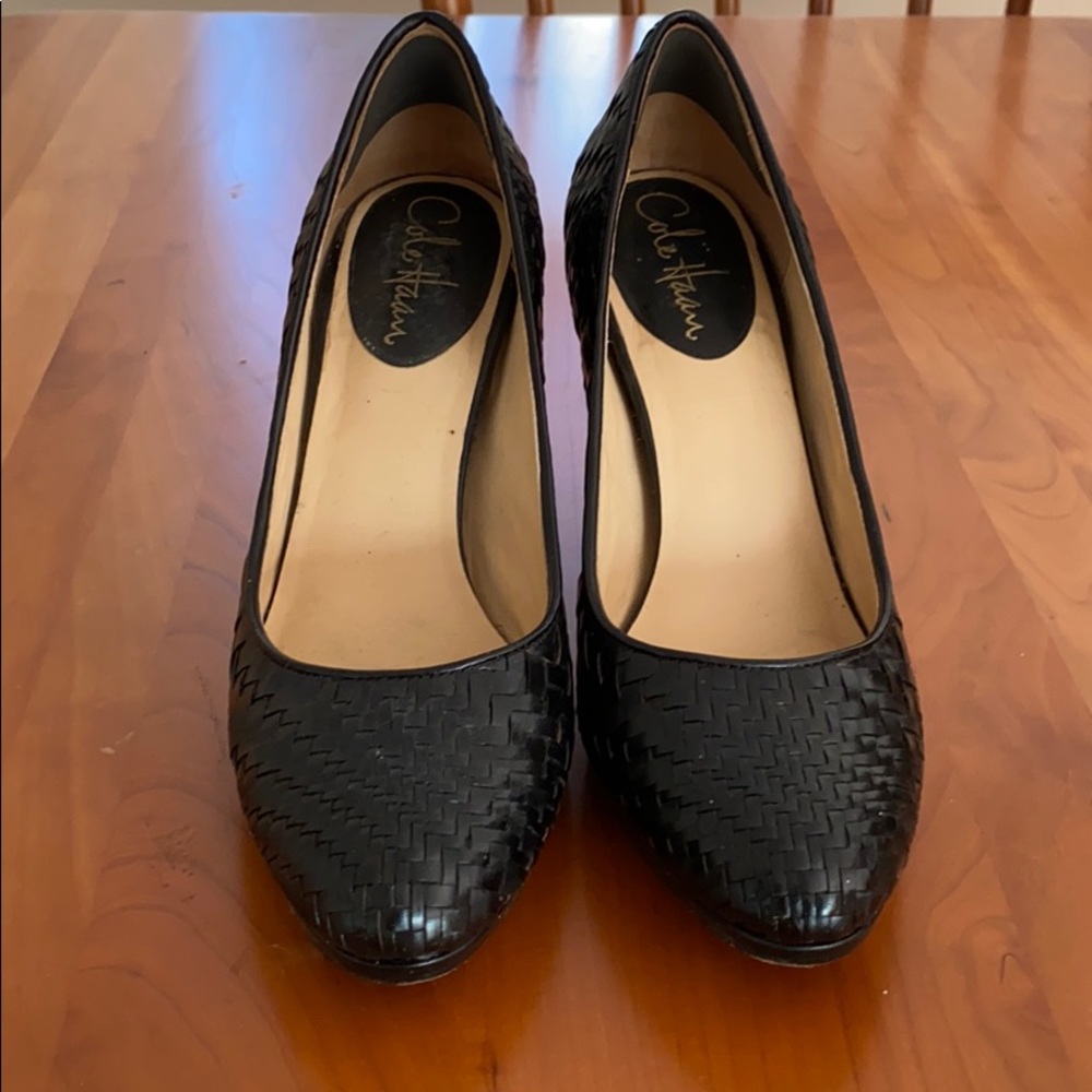 Black Cole Haan with Nike Air almond toe pumps
